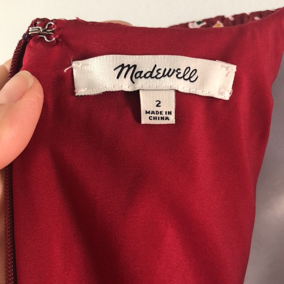 EUC Madewell Textured Micro Floral Printed Lined Sleeves Size 2 Mini Dress - Picture 14 of 16